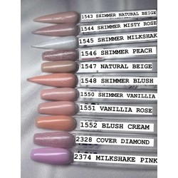 18 мл-банку повна під кришку гелю для Нарощування Shimmer misty rose-Міготлива туманна троянда ___SLK(1544)